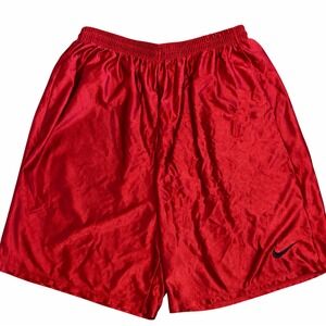 Vintage Nike Made in USA Red Athletic Shorts XL Swoosh 90s Basketball Gym